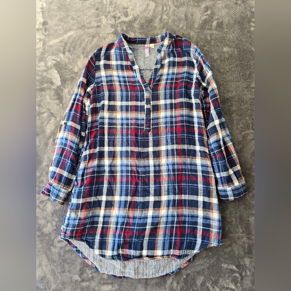 Ayla Plaid Tunic With Pockets Size Medium - Picture 2 of 13